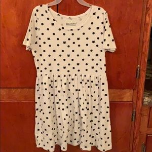❌SALE❌Girl black and white kitty dress